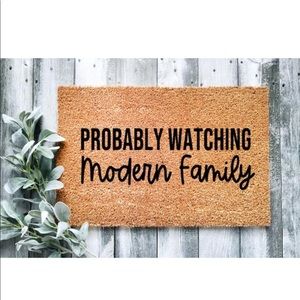 Probably Watching Modern Family Doormat